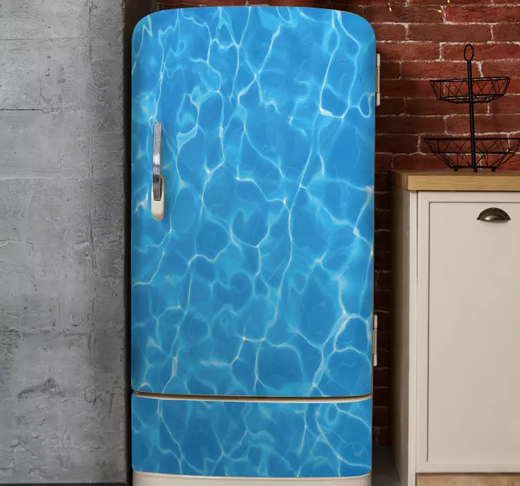 Water texture fridge sticker - TenStickers