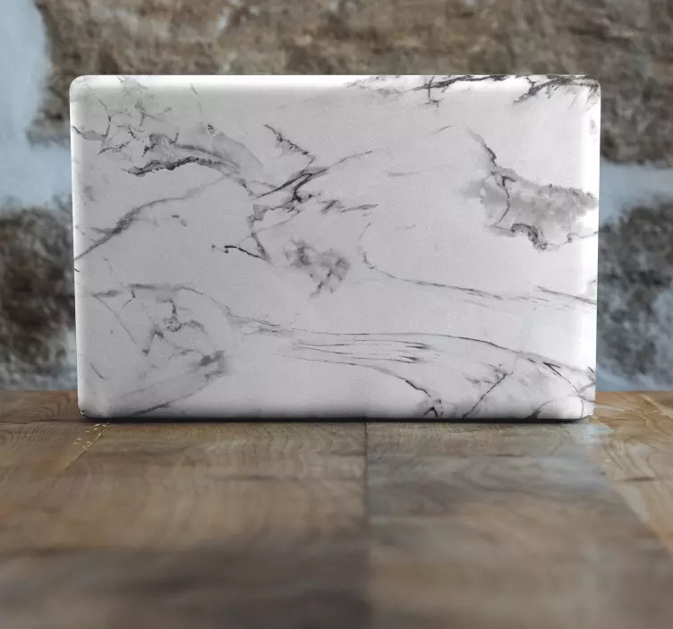 White and gray marble for laptop skins - TenStickers