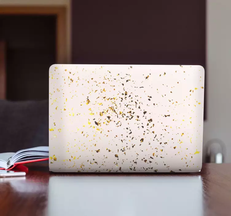 white golden foil texture laptop skins - TenStickers