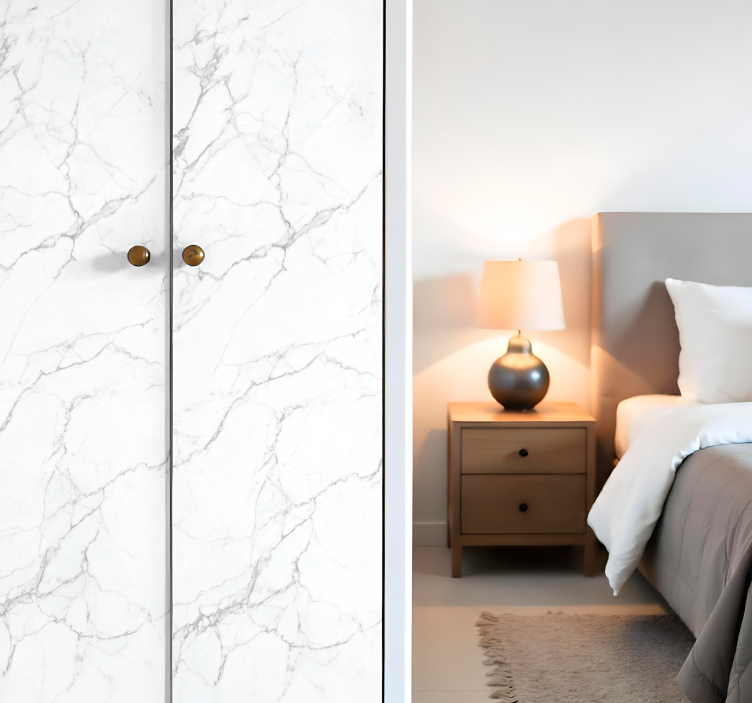 White marble furniture sticker - TenStickers