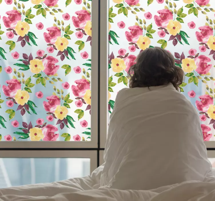 Window adhesive wild flowers - TenStickers