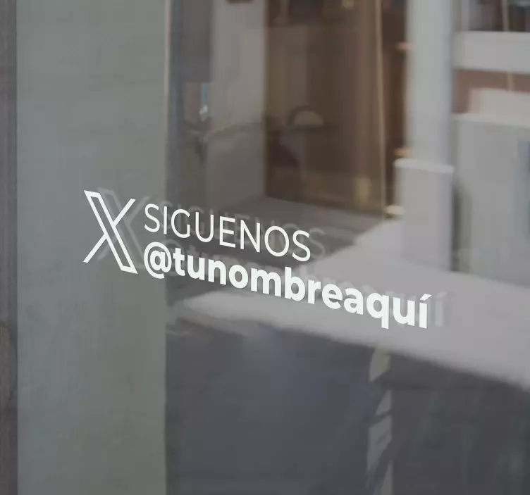 X twitter symbol "follow us" shop sticker - TenStickers