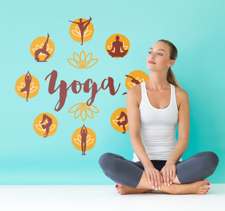 Yoga lifestyle inspiration health and beauty sticker - TenStickers