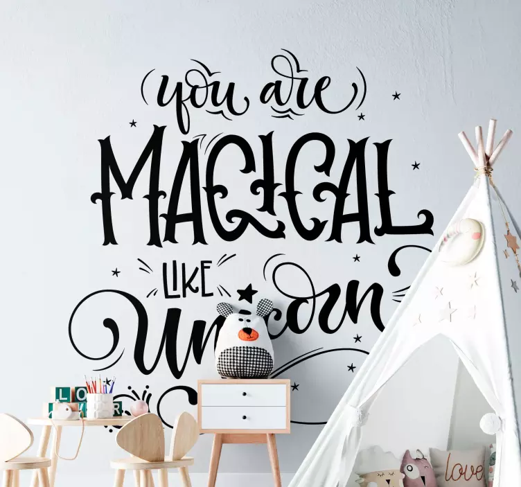 You Are Magical Like Unicorn kid's sticker - TenStickers
