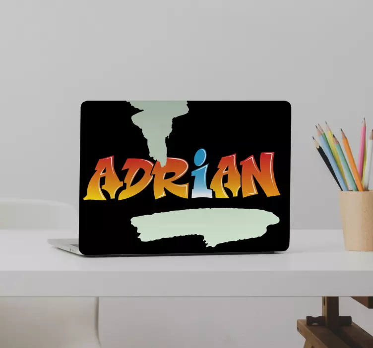 Your name's graffiti letter laptop skins - TenStickers