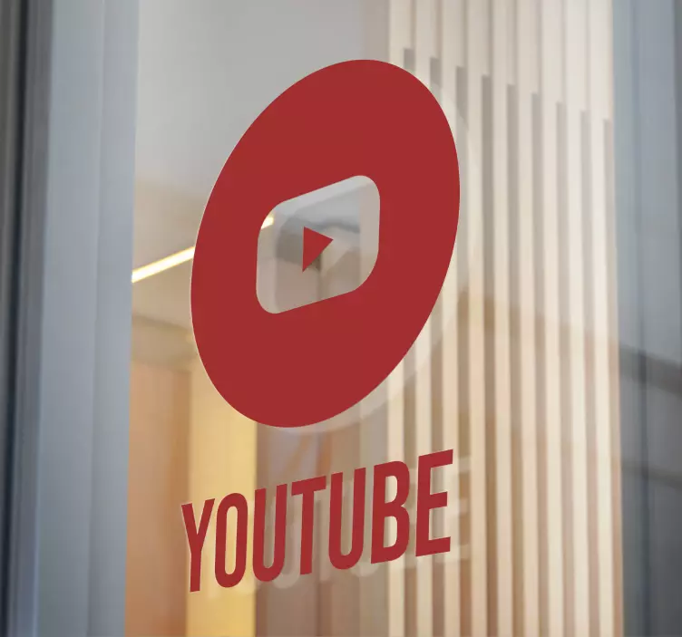 Youtube logo window sticker - TenStickers