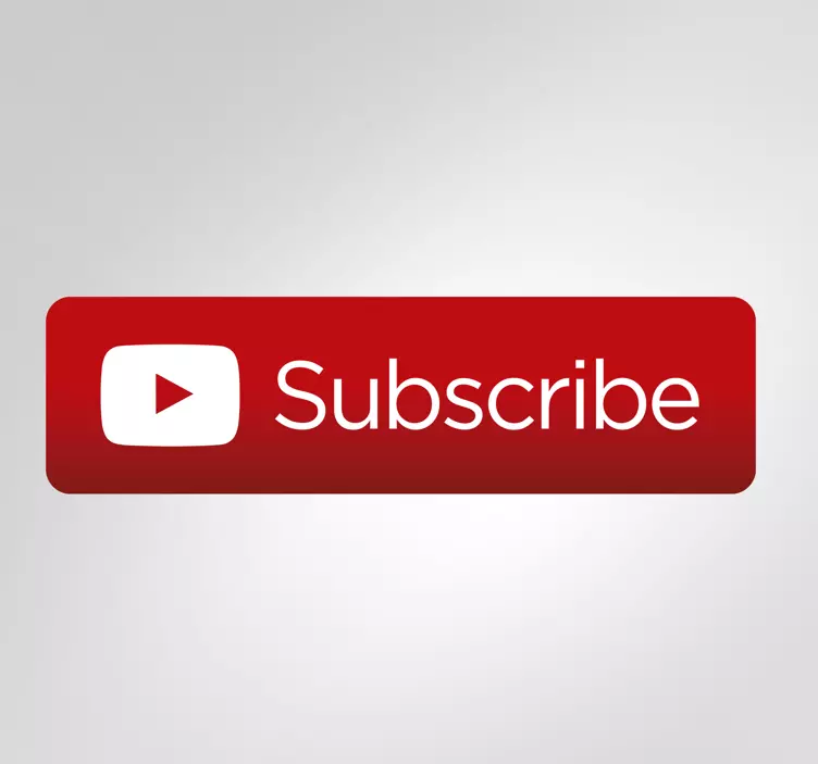 YouTube Subscribe Sticker - TenStickers