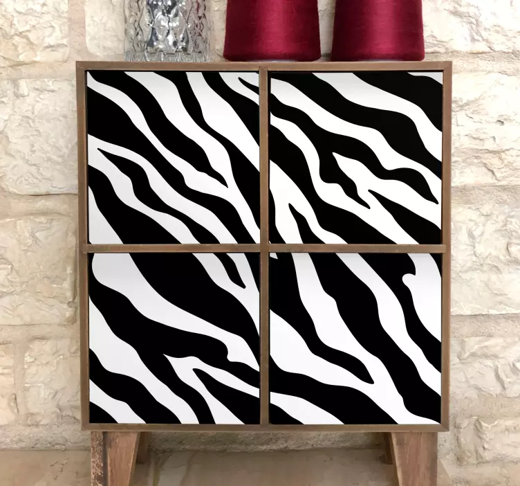 Zebra Stripe Motif decoration wall sticker - TenStickers