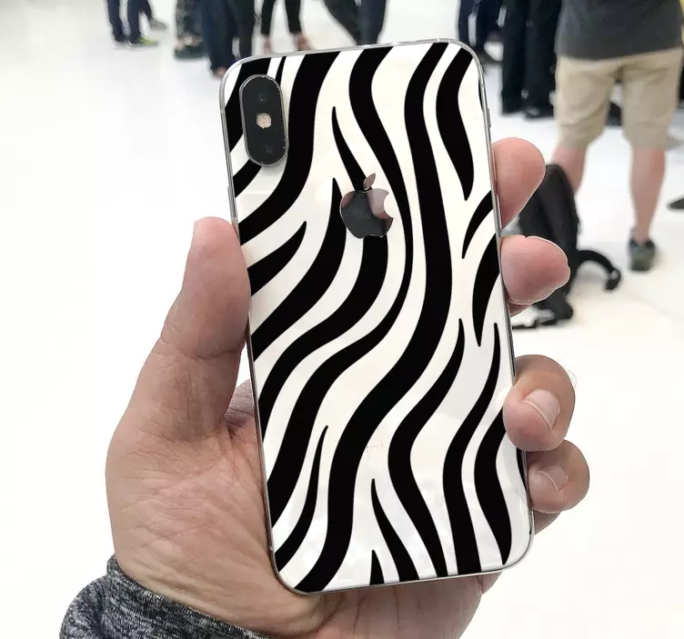 Zebra Texture iPhone Sticker - TenStickers