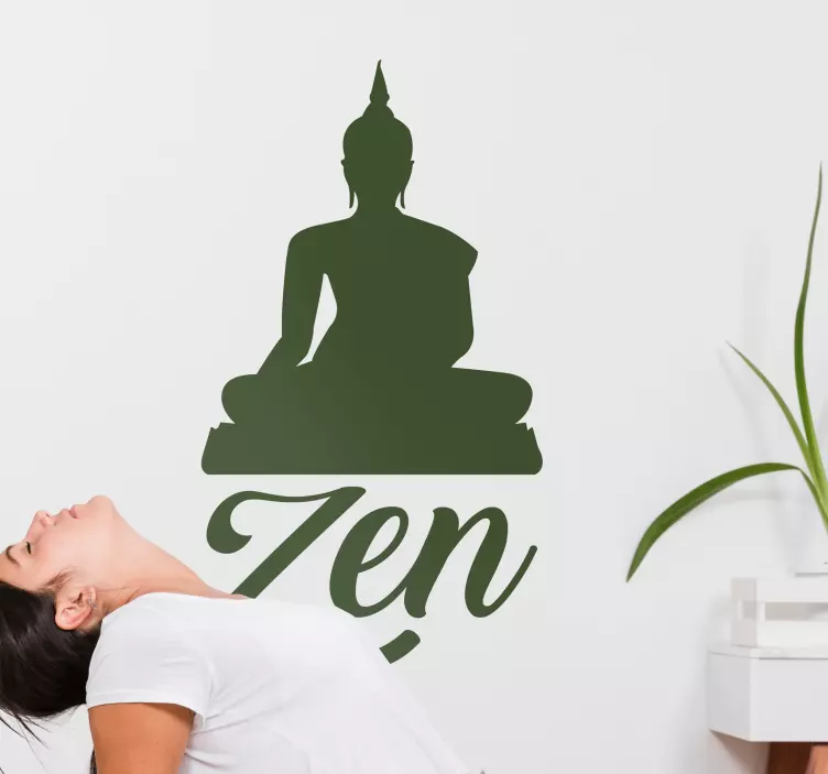 Yoga zen bathroom wall sticker - TenStickers