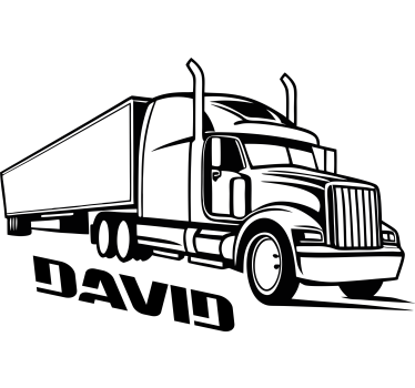 personalized truck toy decal - TenStickers