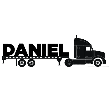 long truck with name toy decal - TenStickers