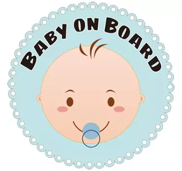 Baby on Board Cartoon Car Decal - TenStickers