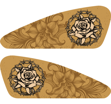 Flowers motorcycle sticker - TenStickers