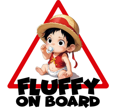 Custom anime character Baby on board sticker - TenStickers