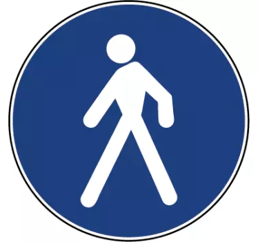 Pedestrian road sign sticker - TenStickers