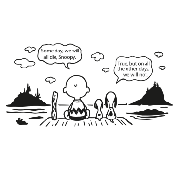 Snoopy and Charlie lake caravan decal - TenStickers