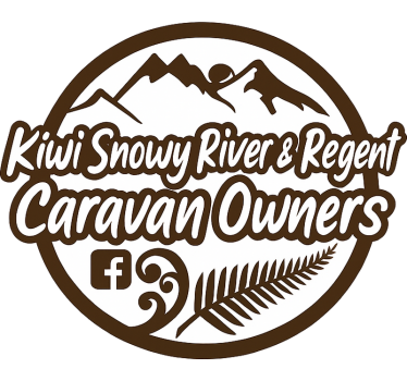Brown stylized kiwi caravan decal - TenStickers