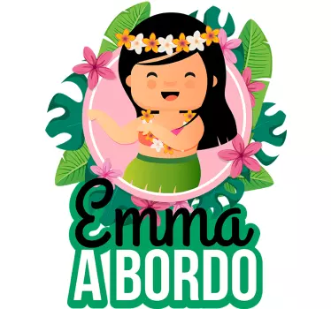 baby in car personalized  sticker - TenStickers