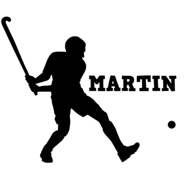 Customizable hockey player wall decal - TenStickers