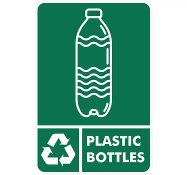 Recycling Plastic Bottles Sticker - TenStickers