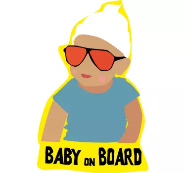 Hangover baby on board sticker - TenStickers