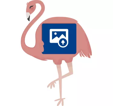 Flamingo Photo Holder kid's sticker - TenStickers