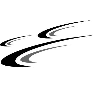 Modern swoos caravan decal - TenStickers