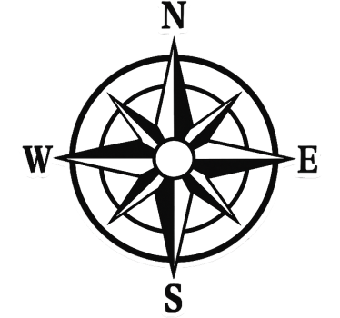 Caravan decal wind rose compass map - TenStickers