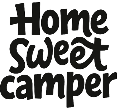 Caravan decal home sweet camper - TenStickers