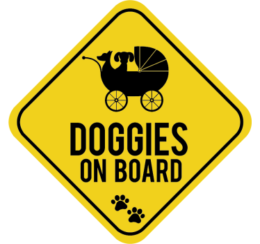 Pet sign design baby on board sticker - TenStickers