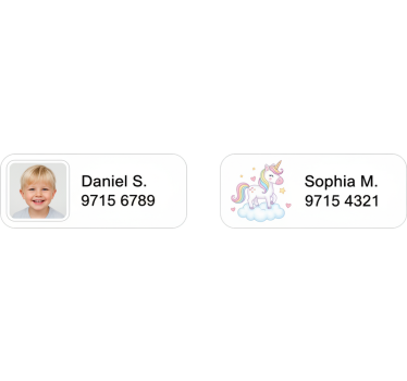 Sticker illustration custom kids' gear label - TenStickers