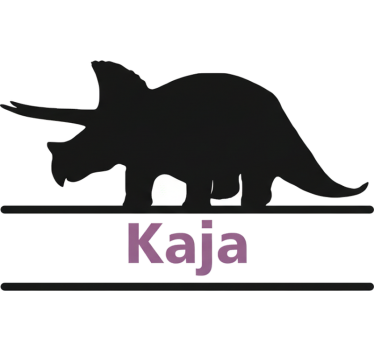 Sticker illustration triceratops custom label - TenStickers