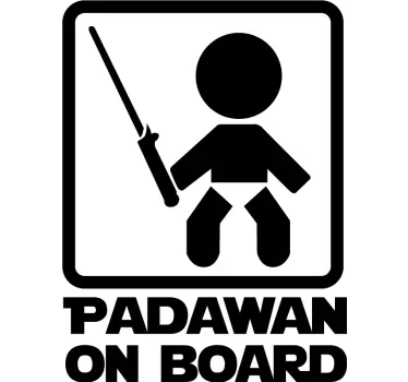 Padawan baby on board car sticker - TenStickers