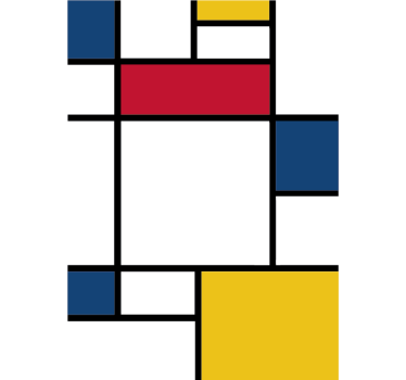 Mondrian art window sticker - TenStickers