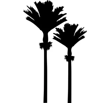 Nikau palms tree wall decal - TenStickers