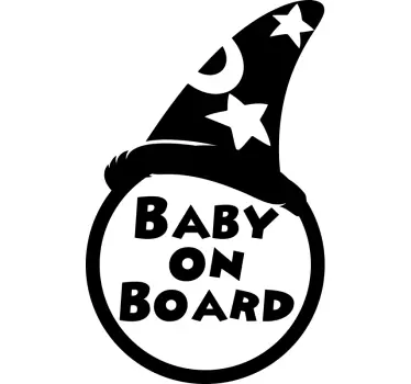 Baby Mickey on Board car sticker - TenStickers