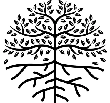 Tree life with roots tree wall decal - TenStickers