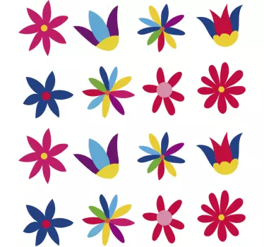 Wild flowers bike sticker - TenStickers