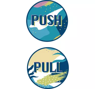 Push and pull glass door decal - TenStickers