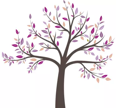 Tree wall sticker abstract tree design - TenStickers