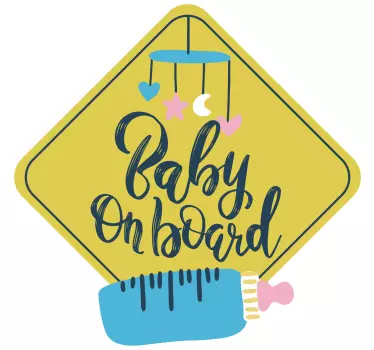 Bottle baby in car sticker - TenStickers