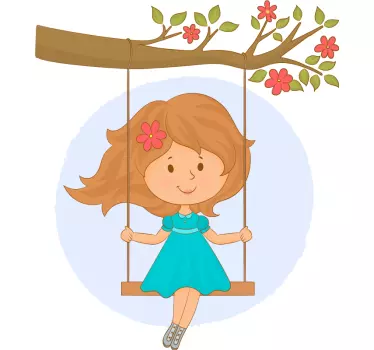 Tree and swing tree wall decal - TenStickers