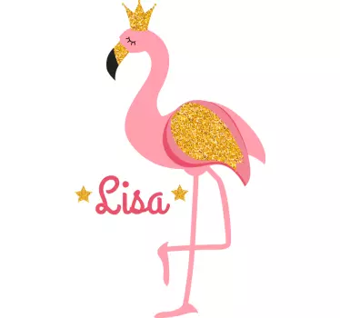 Cute Flamingo Decoration kid's sticker - TenStickers