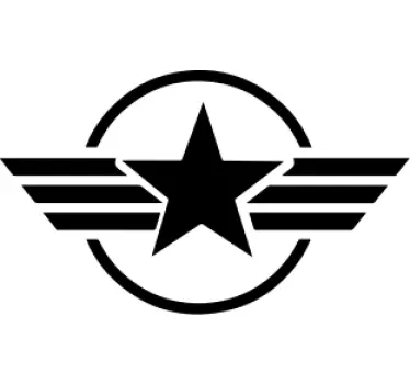 Star surrounded by a circle motorbike sticker - TenStickers