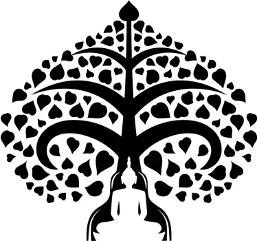 Buddha under tree Religion Stickers - TenStickers
