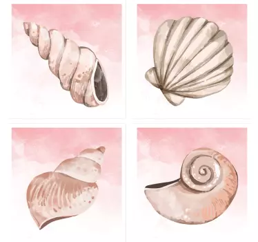seashells tile transfer decal - TenStickers