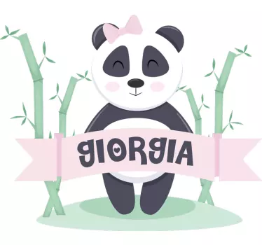 Kid's sticker cute panda character - TenStickers