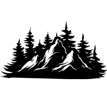 Motor home mountain range caravan decal - TenStickers