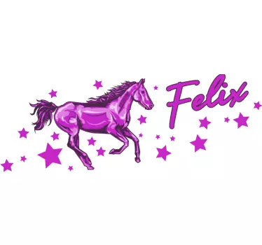 Kid's sticker playful horse fantasy - TenStickers